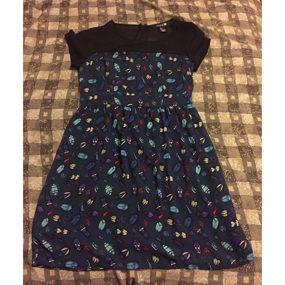 F21 Bug Design Dress