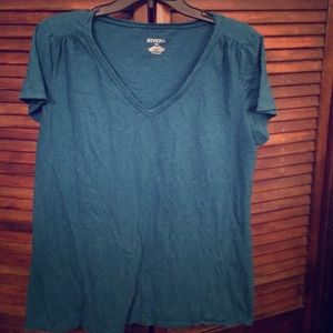 Dark teal stretchy blouse