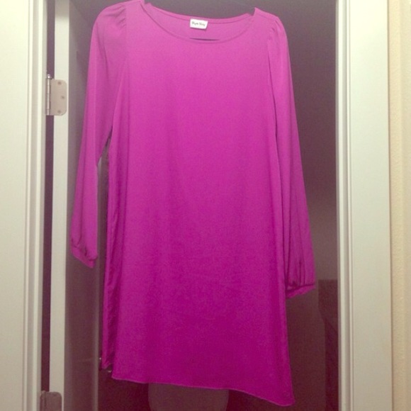 Purple shift dress