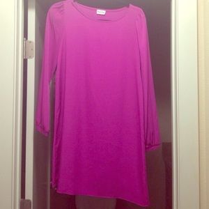 Purple shift dress