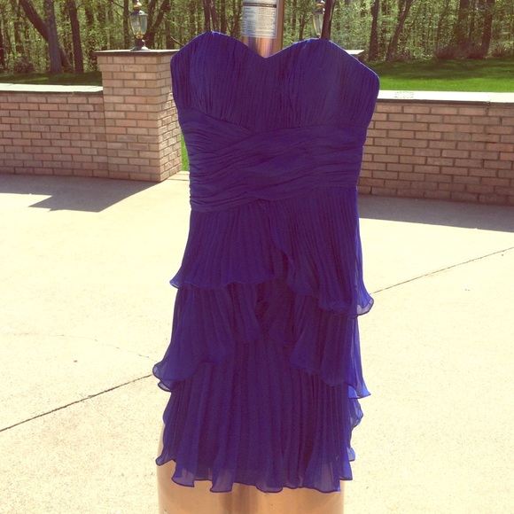 Royal blue Dahlia MacPhee chiffon dress