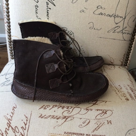 J. Crew Shearling bootie, brown