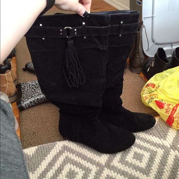 Madden Girl Shoes - Madden Girl Black Tall Boots Size 10