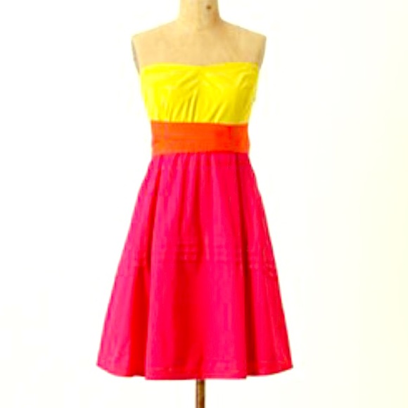 Anthropologie Dresses & Skirts - Anthropologie "Parading Hues" TriColor Sundress