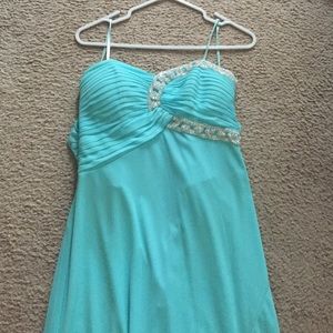 blue aqua dress