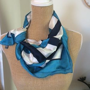 Hues of blue silk scarf