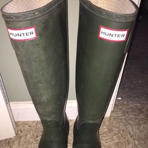 Authentic tall green hunter boots