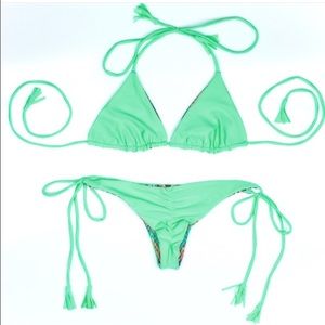 "Las Olas" Mint Green Tassel Bikini ☀️Reversible
