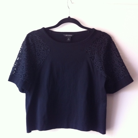 Banana Republic Black Lace Crop Top