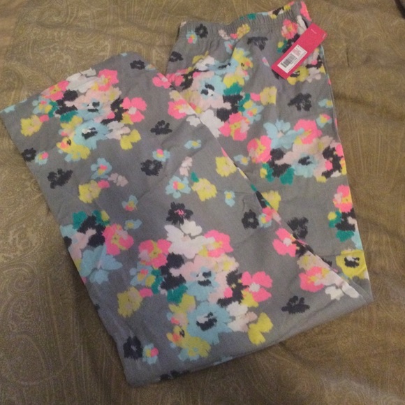 Xhilaration Grey Floral PJ Pants L