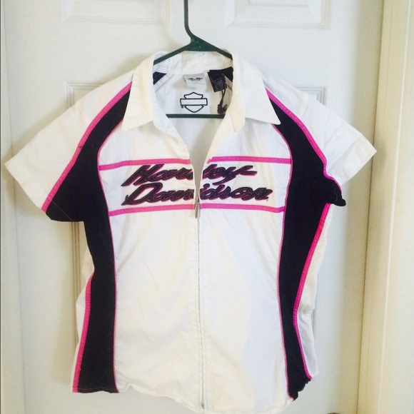 Ladies xl Harley Davidson 3/4 zip shirt