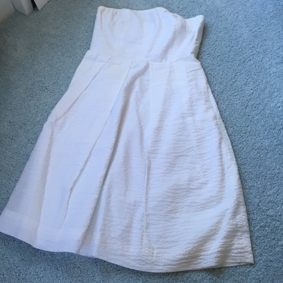 White J. Crew strapless dress