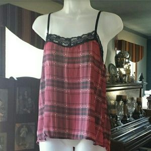 NWT! Plaid Cami style top