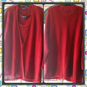 "JONES OF NEW YORK"  RED SWEATER SET~3X