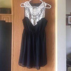 ✔️ SOLD ✔ ️Open back Little Black Dress with lace