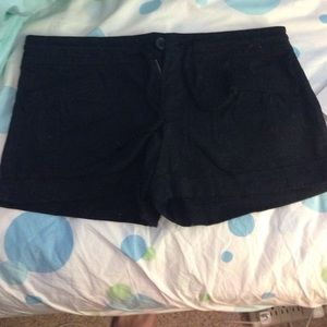 Black midrise shorts