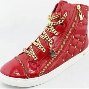 Michael kors gold chained sneakers