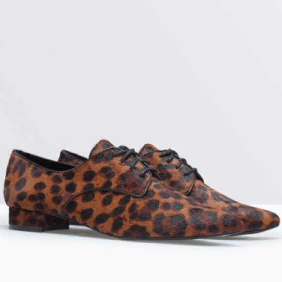 Zara horse hair leopard flats