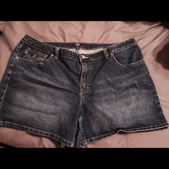 Denim shorts with cute back pocket detail
