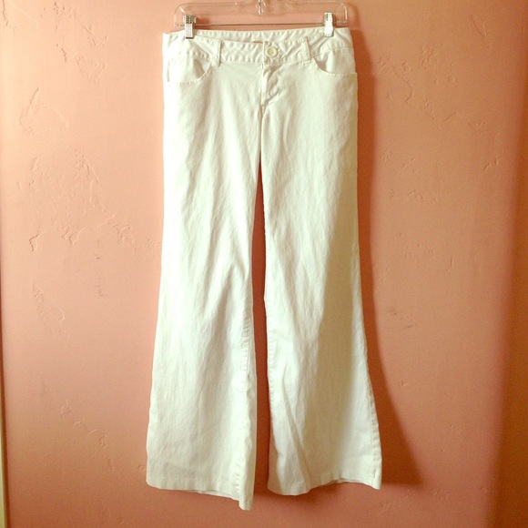 White Wide Leg Flares