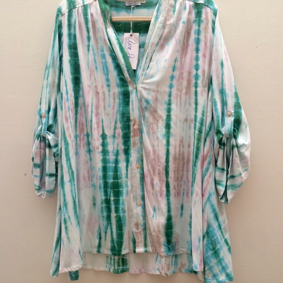 AVA SKY Tunic Bonete Tie Dye Dress - Picture 1 of 4