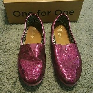 Purple Glitter Toms