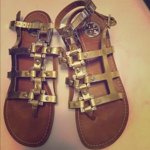 Tory Burch two tone gladiator sandals!