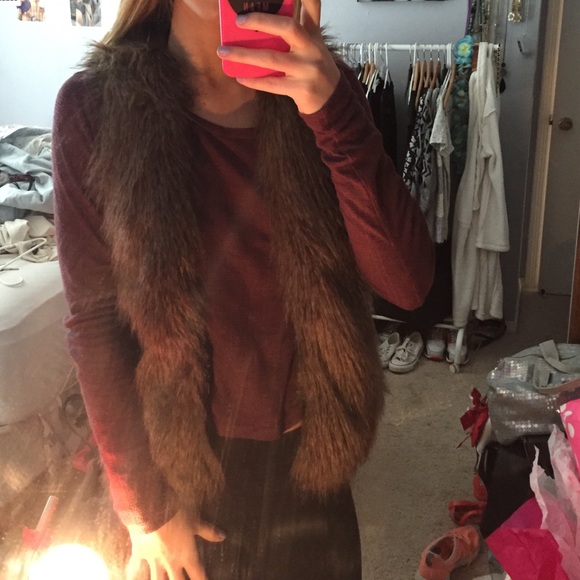 Faux fur vest