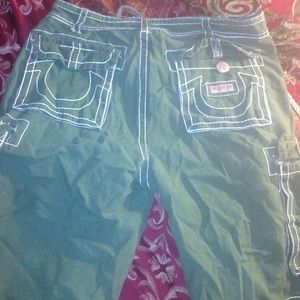 True religion cargo shorts