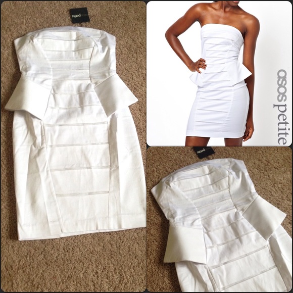 Clearance🔥ASOS PETITE Organza Stripe Peplum 0034