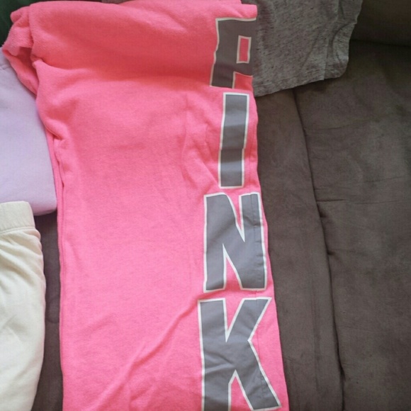 Pink boyfriend pants.