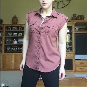 Forever 21 sleeveless button up