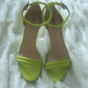Prabal Gurung neon green heals