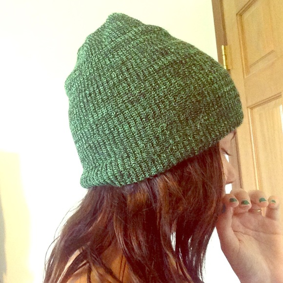 Green beanie