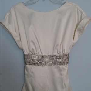 Forever 21 Ivory satin blouse