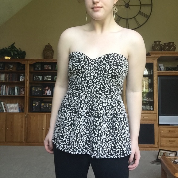 Pins & Needles strapless a-line top w open back