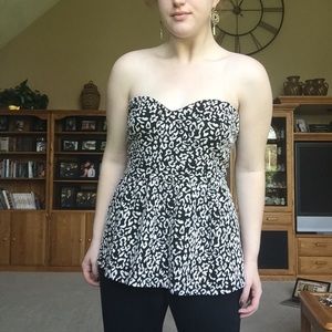 Pins & Needles strapless a-line top w open back