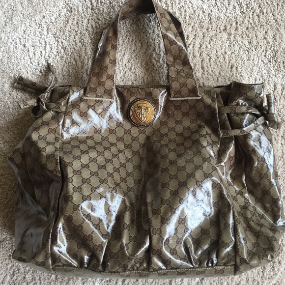 Gucci patent leather carry-all with zipper - Picture 2 of 4