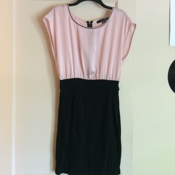 Pink & black dress