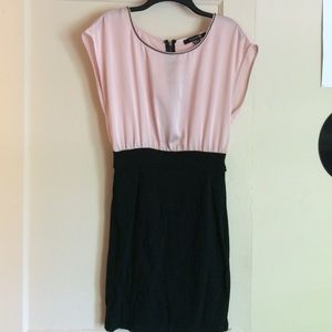 Pink & black dress