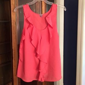 Charlotte Russe Pink Ruffle Top