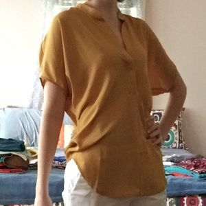 Mustard Yellow Oversized Hi-Low Top