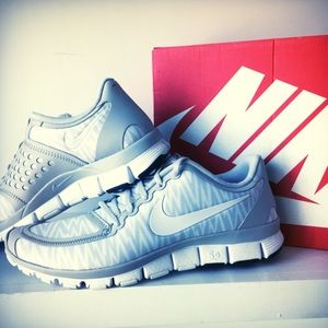 White Nike Chevron Sneakers