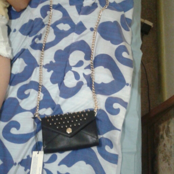 Black studded cross body