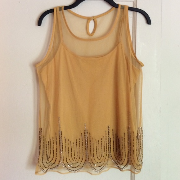 Yellow beaded tank
