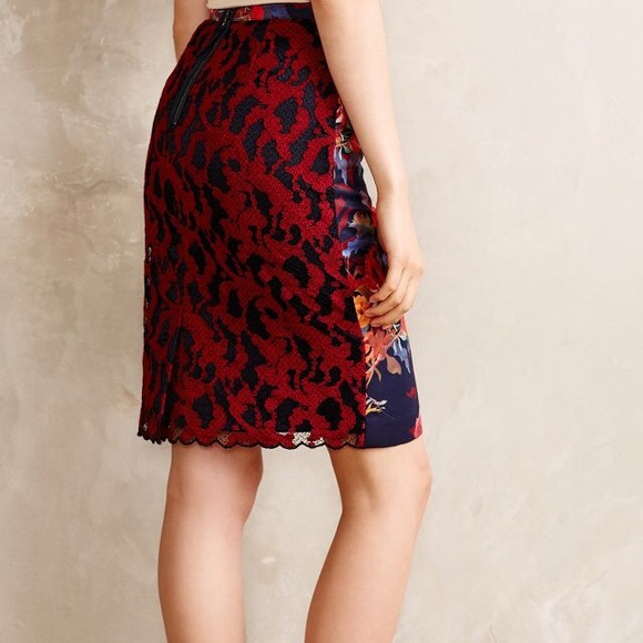 NWT Anthro Leifsdottir Quinn Lace Pencil Skirt 14 - Picture 2 of 4