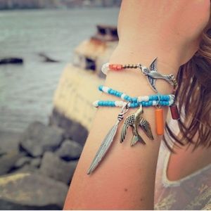 NWOT Boho 3 PC Charm Bracelet Set