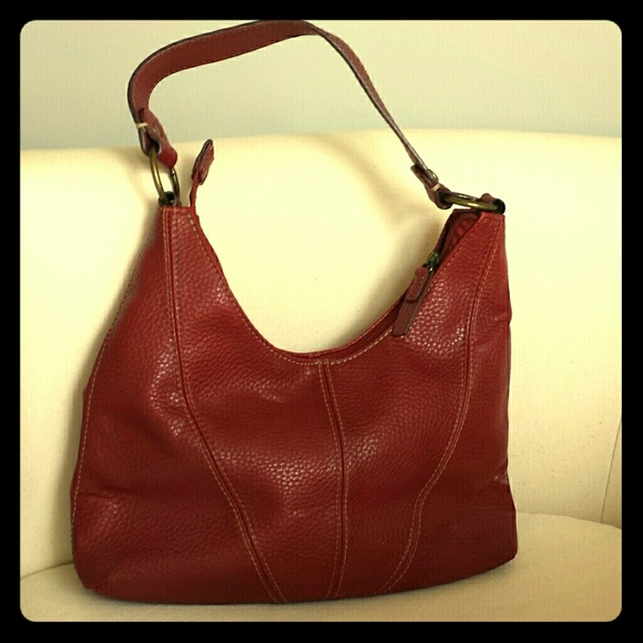 Liz Claiborne red hobo bag