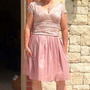 Pink Dress with Lace Bodice