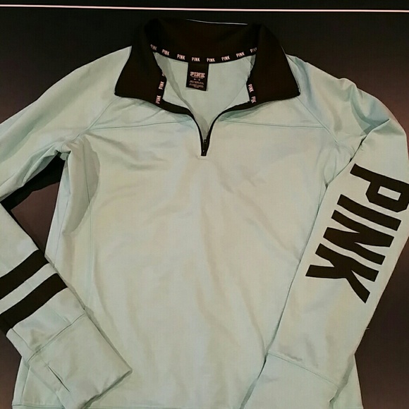 Light blue PINK zip up 90% polyester